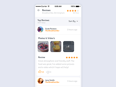 Review Page app design experience flat icon interaction interface ios product ui user ux