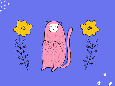 The Monkey animal color creative illustration ilustración portrait