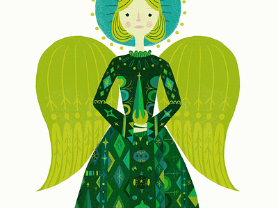 Angelic details christmas holiday illustration