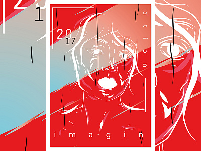 A R T I S - I M A G I N A T I O N // poster. alex escu art emotions girl gradient illustration illustrator poster print smoke vector