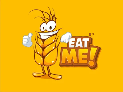 Eat Me! arabia badge branding identity logo saudi wheat