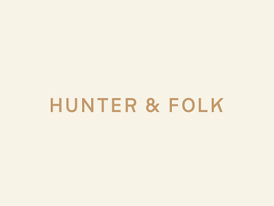 Hunter & Folk Branding ampersand branding interior design logo minimal scandinavian type