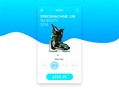 Ski App Design app boot concept design e commerce interface mobile ski ui ux