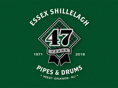 Final Anniversary Mark anniversary bagpipe ireland kilt logo new jersey pipe band pipes and drums plaid scotland