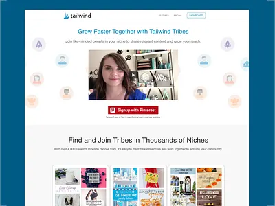 Tailwind Tribes Landing Page hero hero video landing page video