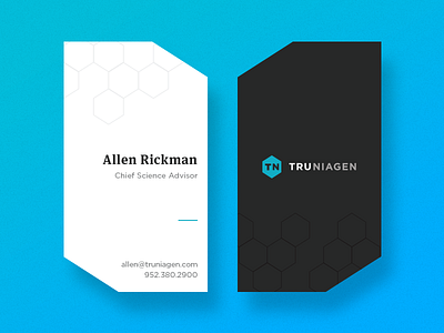 Biz Cards business cards die cut gradients hexagons nutrition science spot gloss vitamins