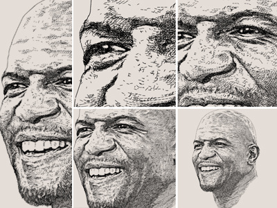 Portrait unique style artwork - Terry Crews art barmalisirtb people portrait art terry crews