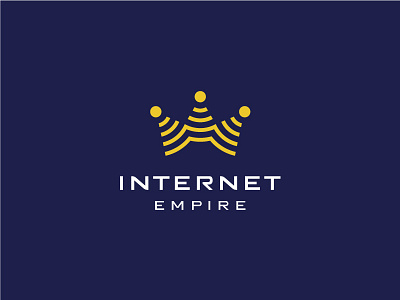 Internet Empire crown empire internet logo mark royal symbol wifi wireless