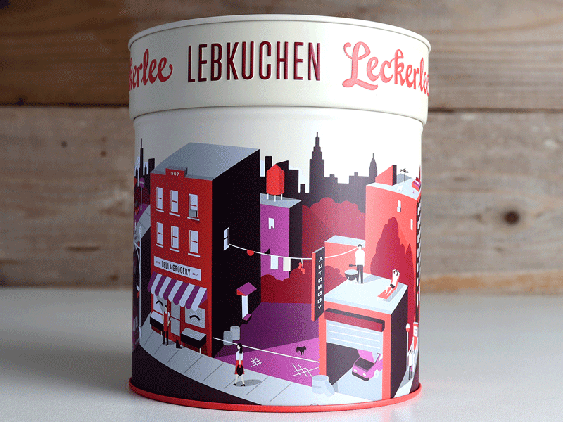 Leckerlee Summertime in NYC Tin brooklyn city cookies german gingerbread holiday holidaycookies illustration nyc yummy