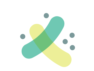 Bacteria Illustration for Logo Concept bacteria bright logo medical microbiome prebiotics probiotics simple