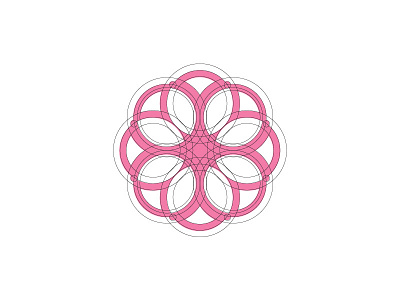 Isotype construction flower of life graphicdesign isotype logotype pink