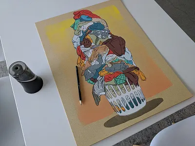 Afterhours 2017 - Screen Printed Poster - Home art atx austin design handmade poster screenprint texas