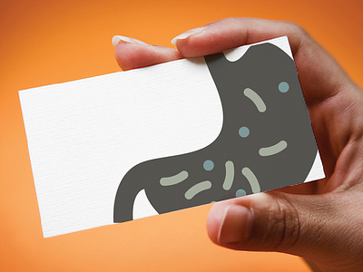 Logo business card concept bacteria bright logo medical microbiome prebiotics probiotics simple
