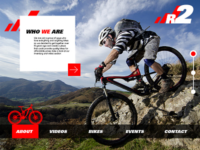 Biking site - About Page about bike design engaging interactive page ui user centered ux