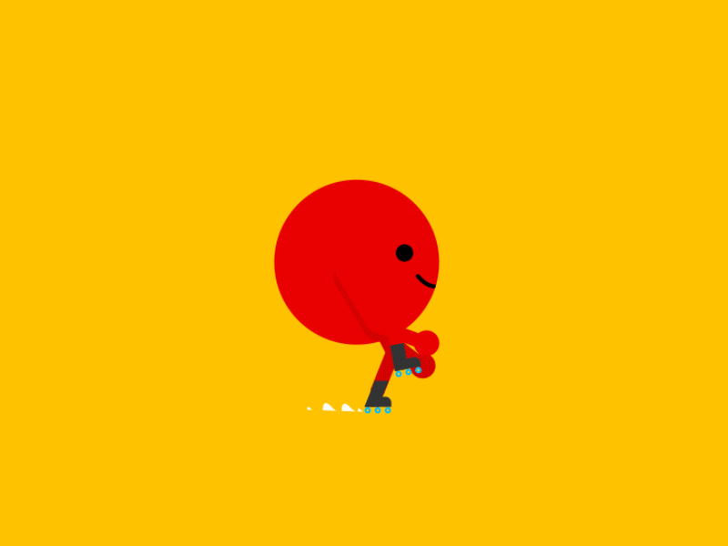 Roller Skating animation character emoji enjoy fun illustrator roller skating