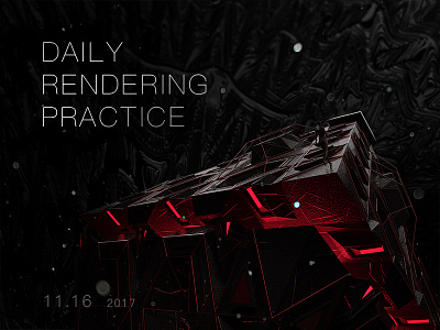 Pyramid on Pluto - 2 black and red concept pyramid rendering sci fi