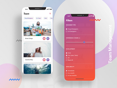 Team Management iphone iphone mockup iphone x management mobile mockup team ui