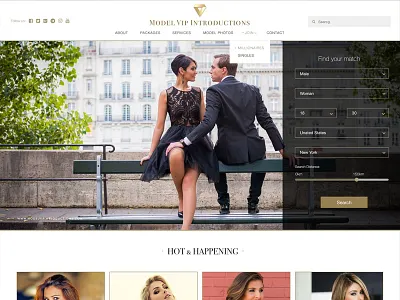 Model VIP Introductions dating design exclusive girl lady model people service site social web design web site