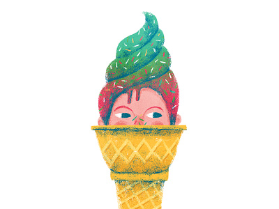 Soft Serve cream ice
