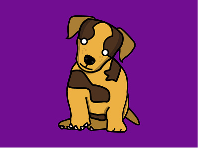 Little Illustrations - Little Puppy animal chien cute dog illustration pet