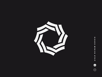 Ridged Mobius Strip black and white circle halo icon logo mark mobiüs o ring sharp symbol thorns