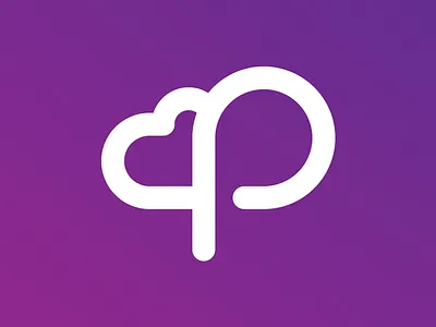 Purple Cloud cloud logo mark purple