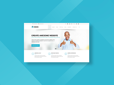 Vision - Multi-Purpose WordPress Business Theme agency contacts crm homepage kizen landing sales ui unfold ux webapp website