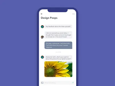 Messaging App chat clean conversation inbox iphone x messages mobile ui users