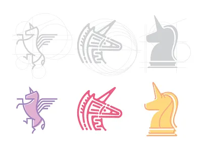 Unicorn logo icon illustration logo unicorn vector