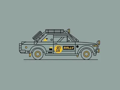 Rally Car - Number 2 fromthefieldnotes numbertwo offroad punchit rally rallycar roadcourse vehiclevectors