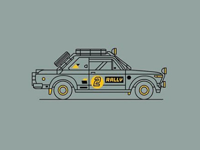 Rally Car - Number 2 fromthefieldnotes numbertwo offroad punchit rally rallycar roadcourse vehiclevectors