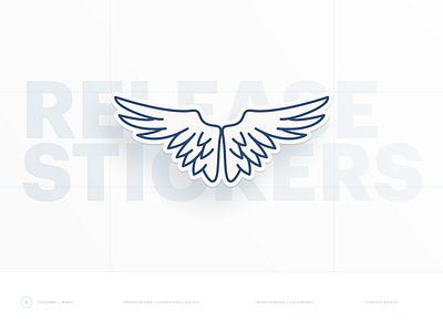 Release Sticker — Wings! 💸 celebration design illustration laptop merchandise stickermule swag