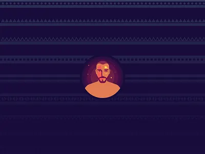 washer of dreams carpet character colorful dream flat illustration light minimalistic moon night pattern warm