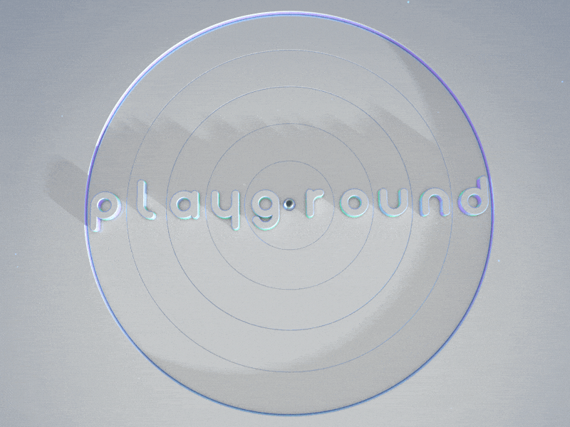 Music as playground 3d circular design lettering motion playground playoff round turntable wix