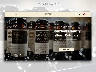 DailyUI - Landing Page beer bourbon county daily ui landing page stout ui ux web design