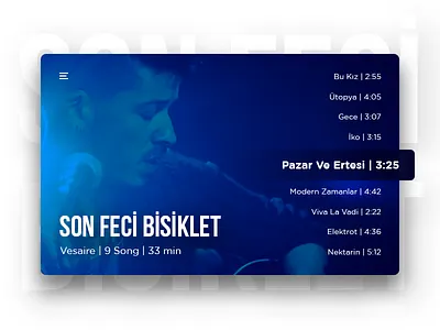 Music Player - UI Challenge artist clean flat minimal music party player playlist ui widget