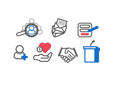 Icon Set icons illustration love member money people process