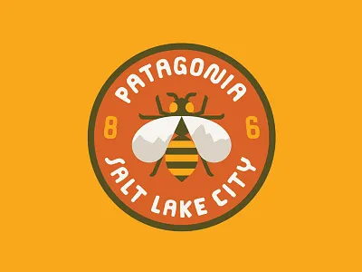 Patagonia - Salt Lake City Outpost badge bee illustration logo nature patagonia patch sticker