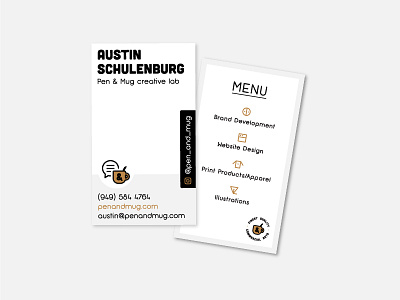 Shiny New Business Cards! business cards designer icons lab menu mug nashville new pen shiny