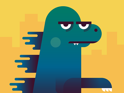 Godzilla is Unimpressed godzilla gojira haruonakajima illustration japan kaiju monsters