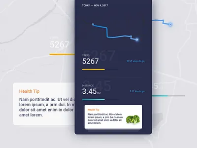 Fitness Tracker achievement android animation app fitness graph ios run speed step tracker tracker