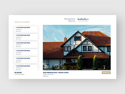 Atlanta Fine Homes adobe xd atl atlanta figures homes internal lists minimal money real estate ui design ux design