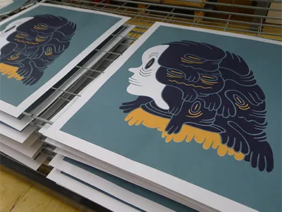 Nora artoftheday cecilwarnerart personalwork screenprints toyhandscreate