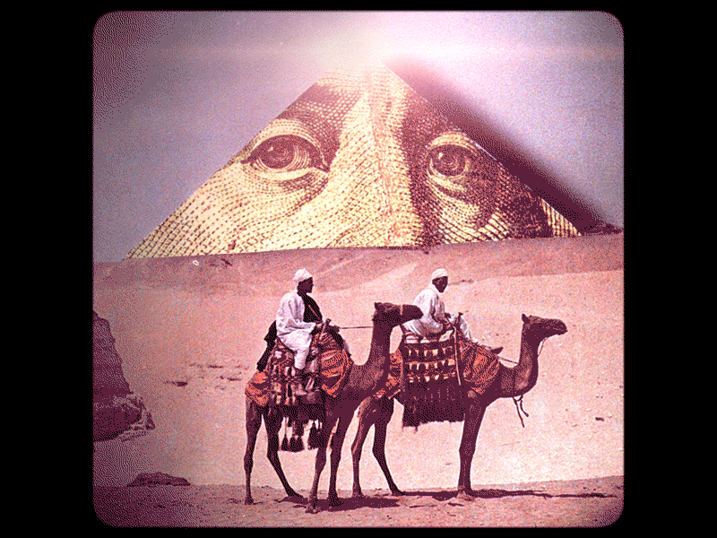 Pyramid Scheme animation collage gif graphic design motion pyramid scheme surrealism