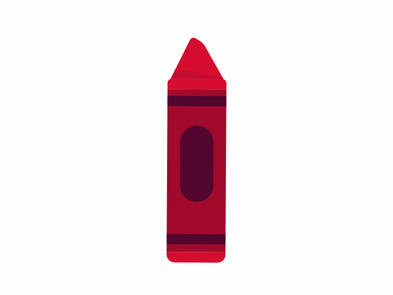 Crayon aftereffects animation color crayon design flat flatillustration illustrator motiongraphics red