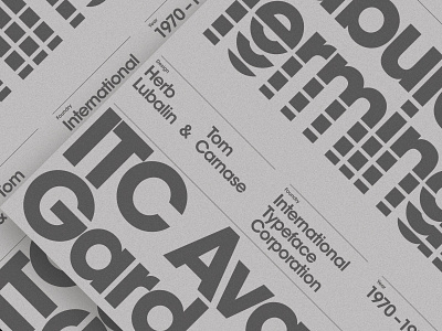 Tabular Terminal — ITC Avant Garde minimal modernist poster posters type typography