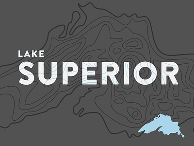 Lake Superior adventure great lakes lake map superior topo vector