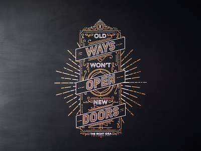 Old Ways Won't Open New Doors dc grafik illustration installation interior lettering line mural typography vinyl wall