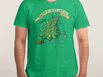 Happy Holidaze christmas drunk holidays holidaze merry shirt threadless trashed tree