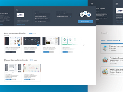 Application Trial and Training dashboard design nav navigation trial ui ux web